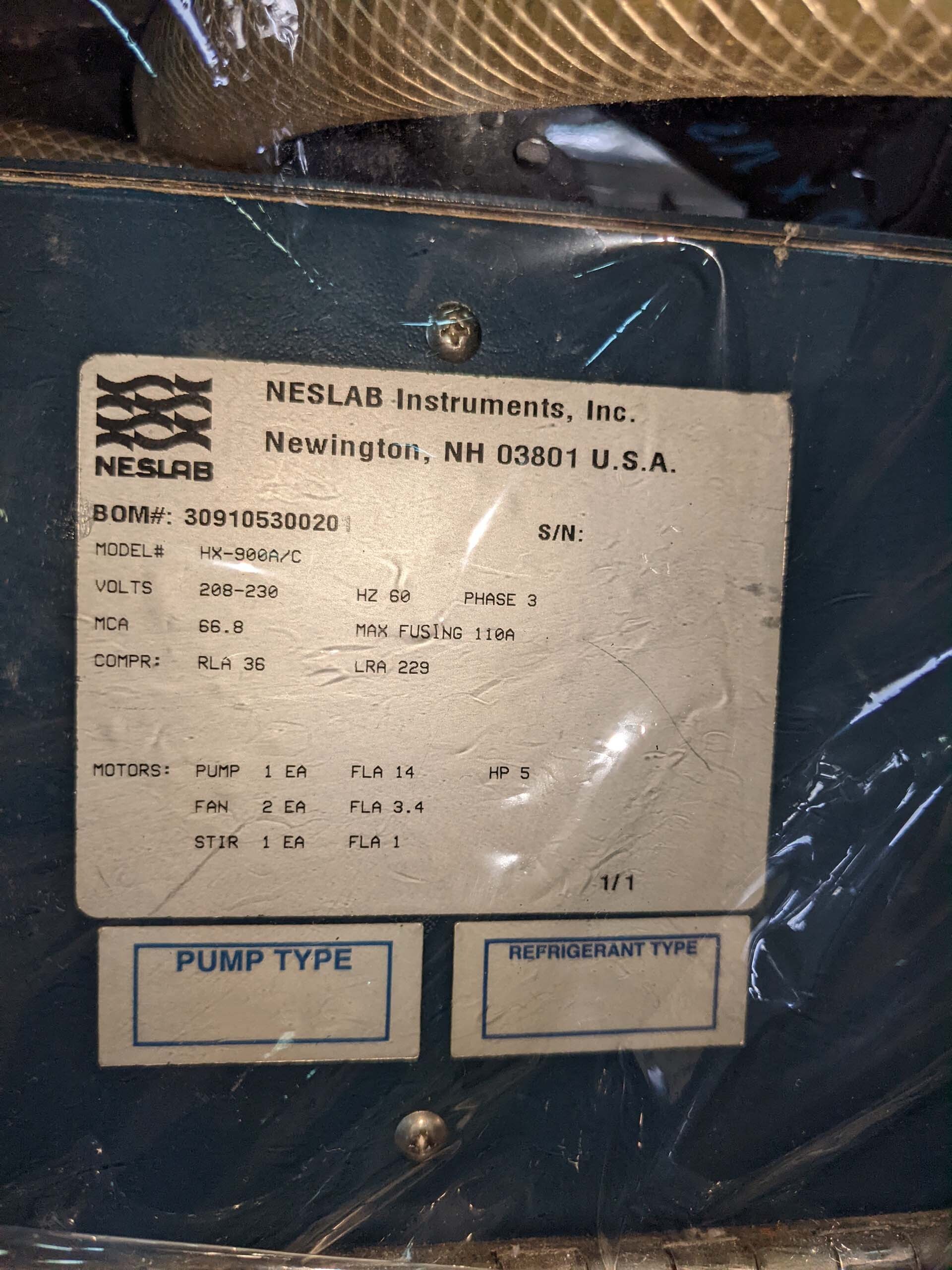 사진 사용됨 NESLAB HX-900AS 판매용