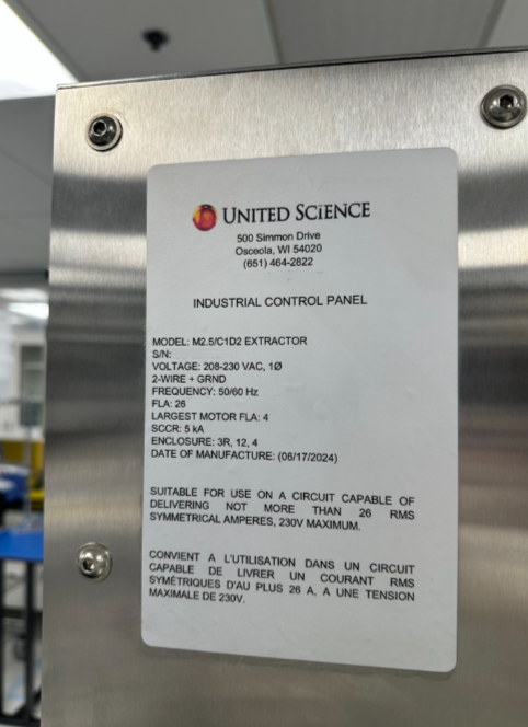 Photo Used UNITED SCIENCE M2.5/C1D2 For Sale