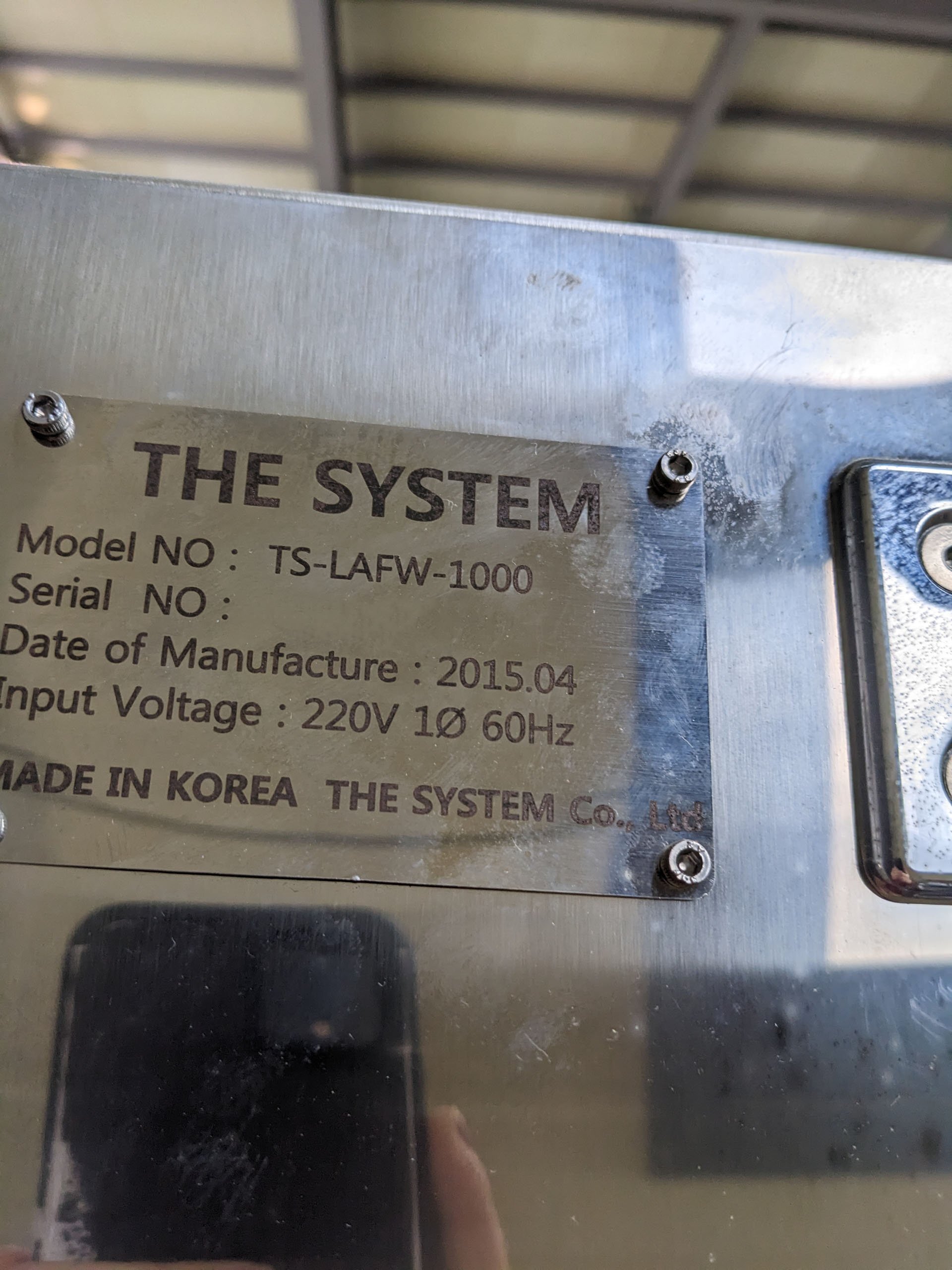 사진 사용됨 THE SYSTEM TS-LAFW-1000 판매용