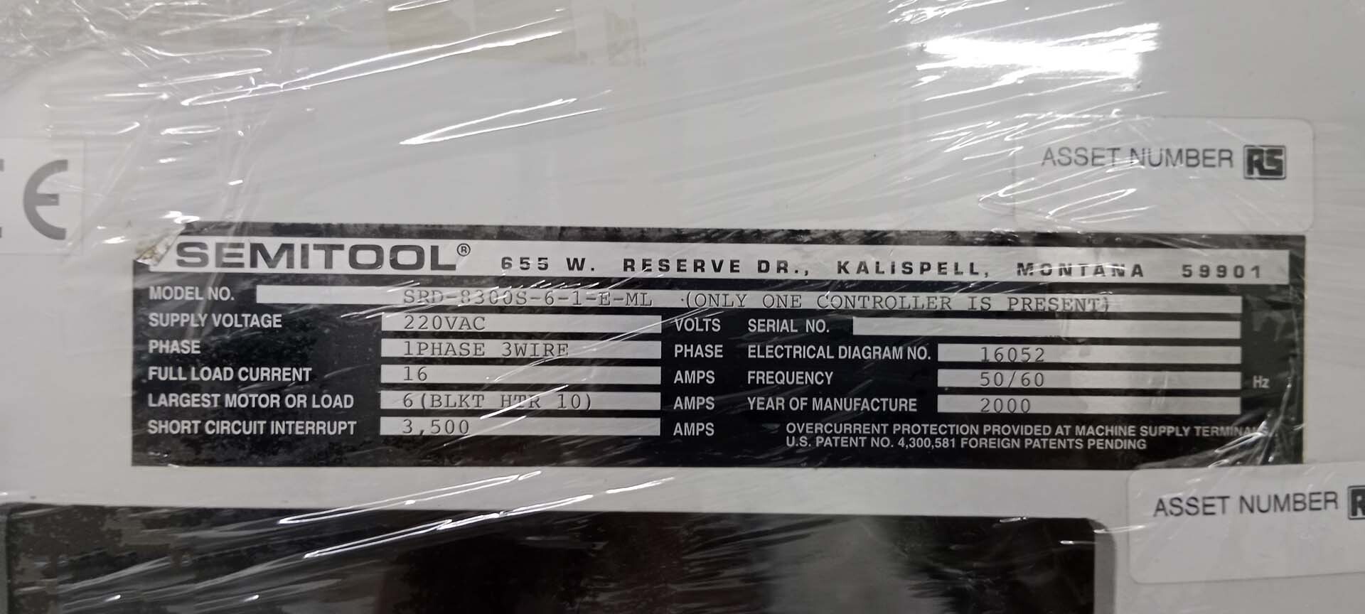 사진 사용됨 SEMITOOL SRD-8300S-6-1-E-ML 판매용
