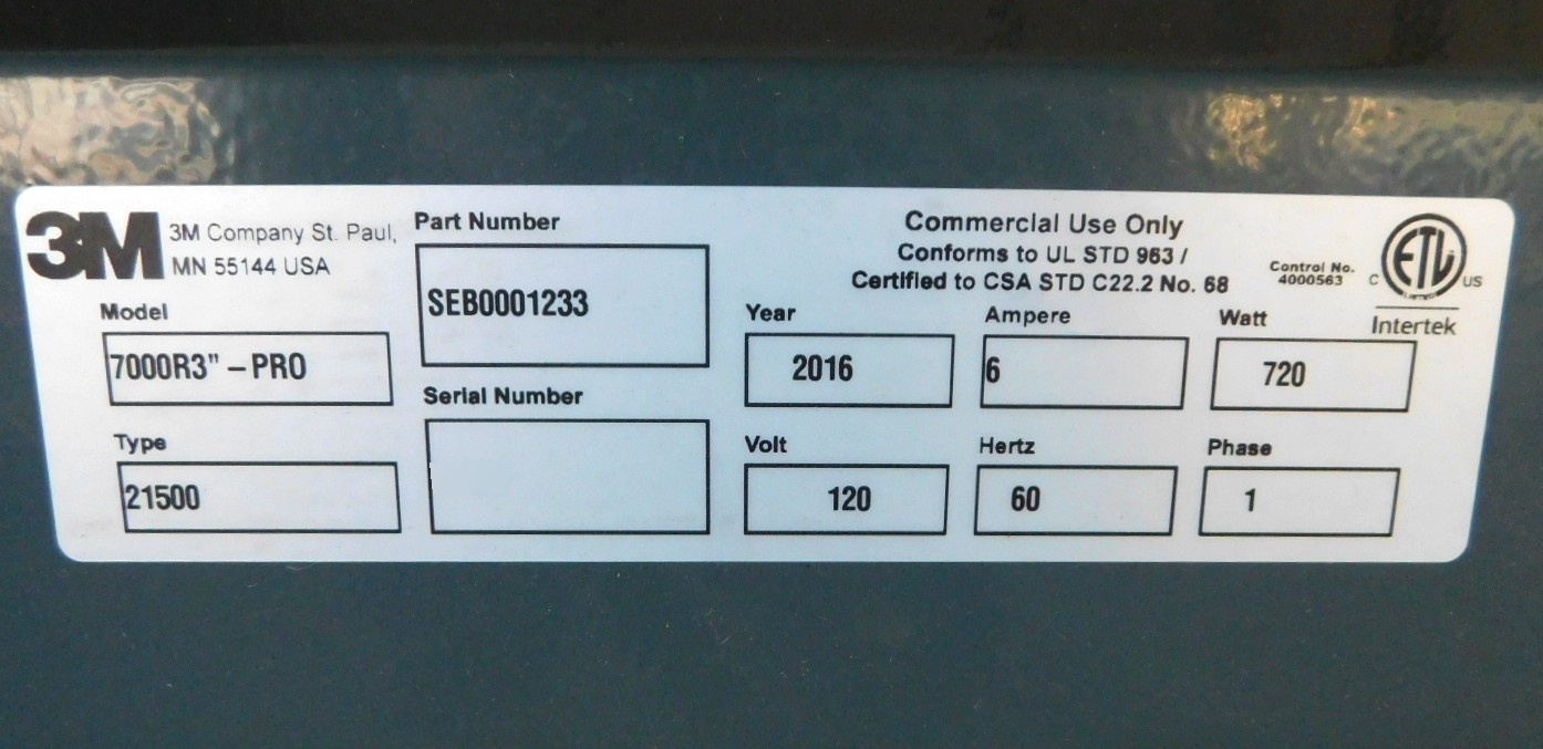 圖為 已使用的 3M 7000r3 Pro 待售