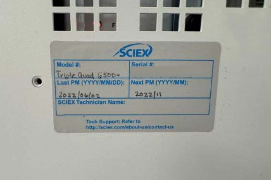Foto Verwendet AB SCIEX / APPLIED BIOSYSTEMS / ABI / MDS SCIEX 6500+ Zum Verkauf