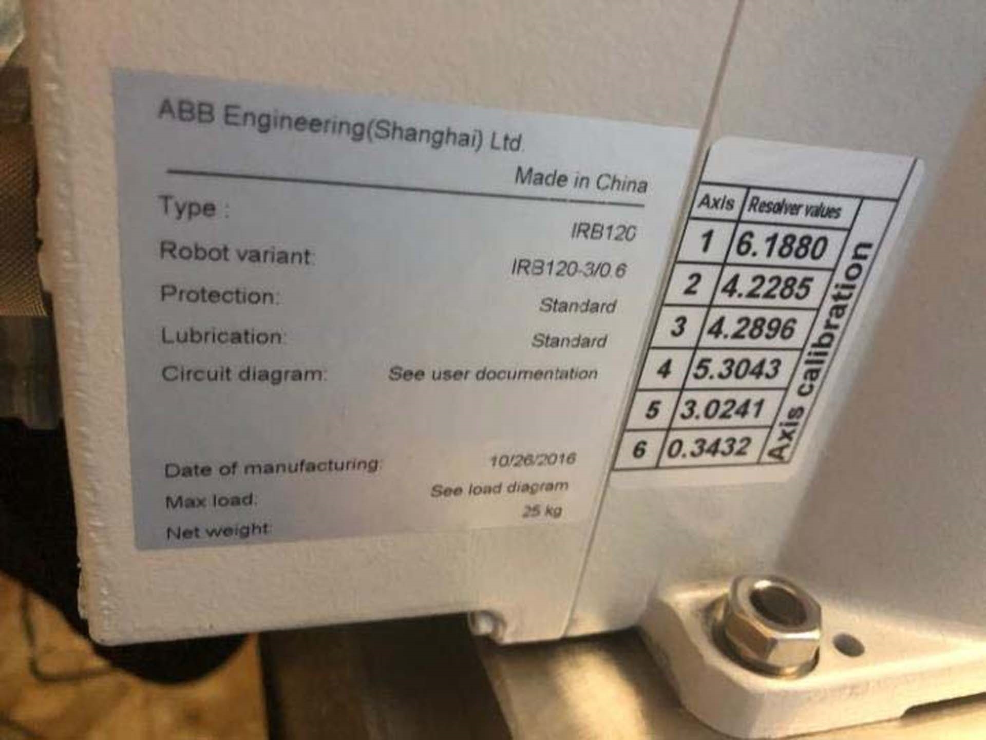 Photo Used ABB IRB 120 For Sale