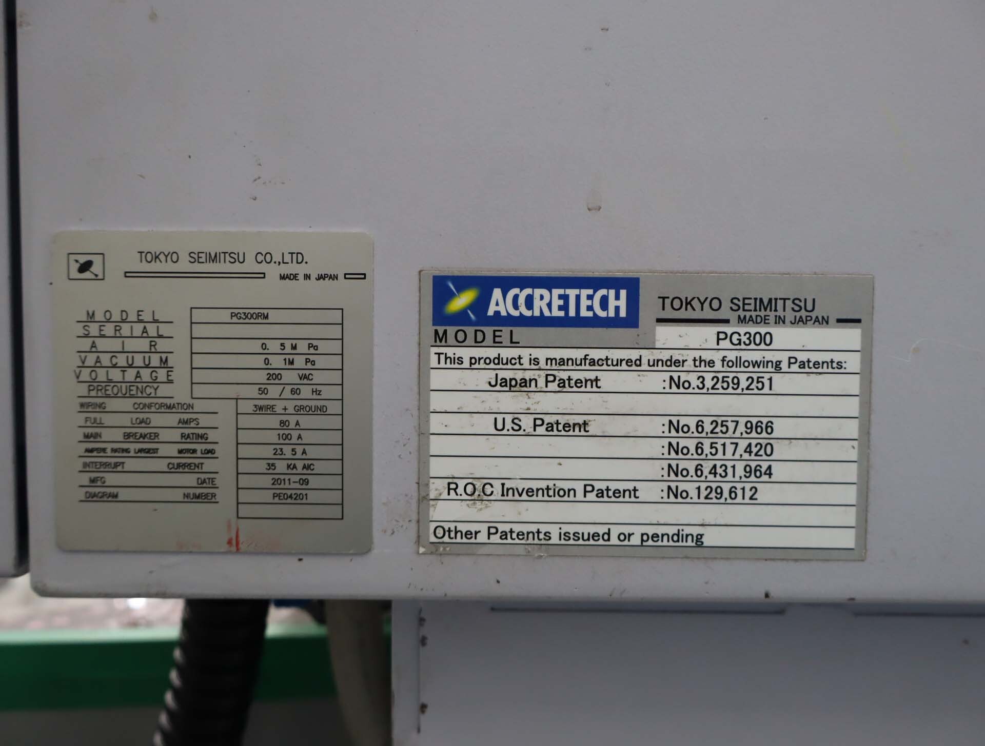 Photo Used ACCRETECH / TSK PG 300 RM For Sale