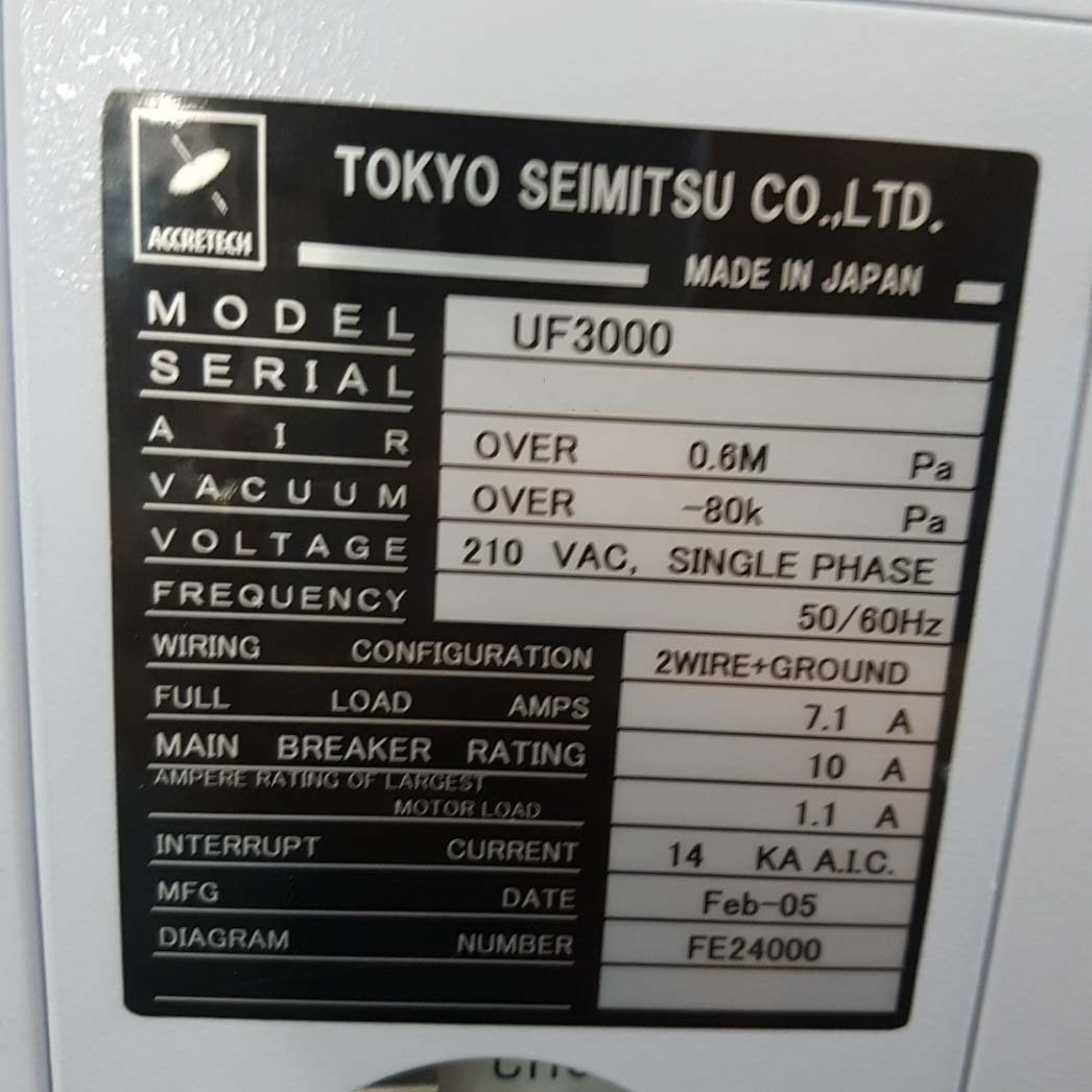 Photo Used ACCRETECH / TSK UF 3000 For Sale