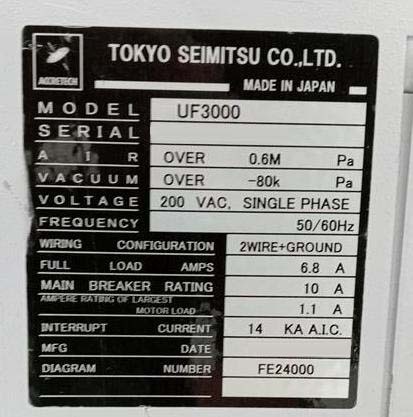 フォト（写真） 使用される ACCRETECH / TSK UF 3000 販売のために