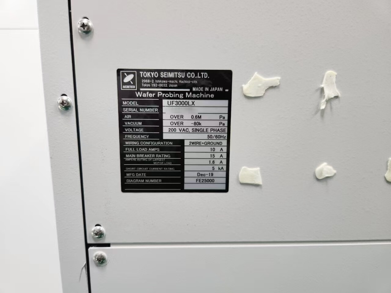 图为 已使用的 ACCRETECH / TSK UF 3000LX 待售