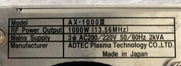 Photo Used ADTEC AX 1000 III For Sale