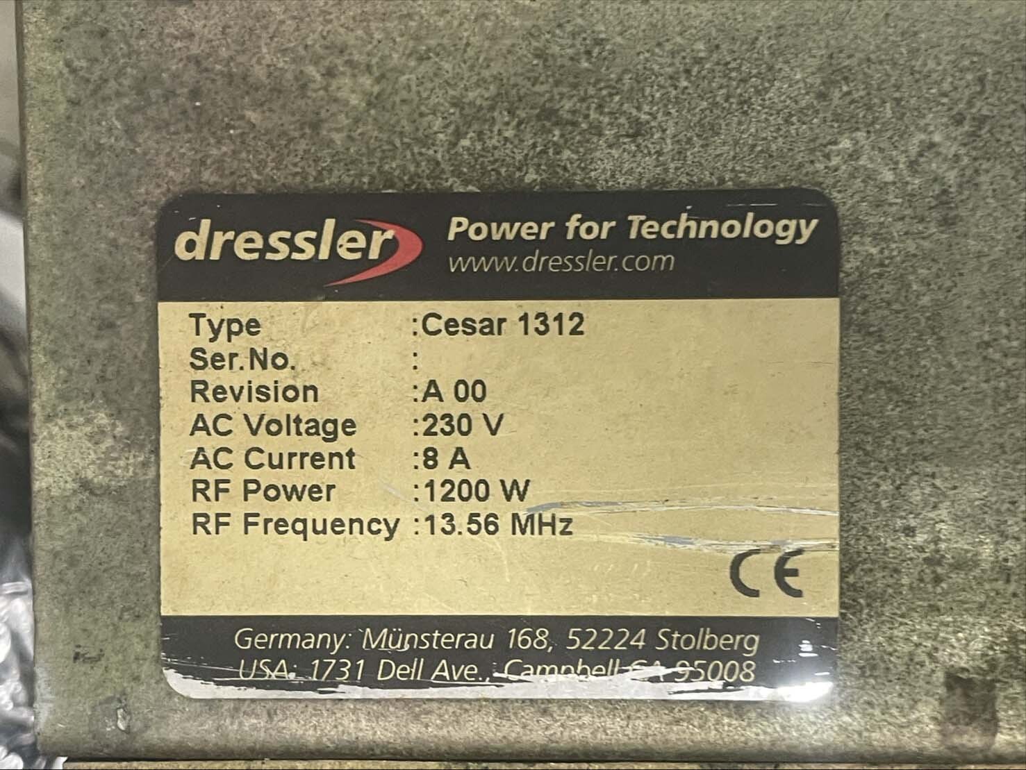フォト（写真） 使用される ADVANCED ENERGY / DRESSLER Cesar 1312 販売のために