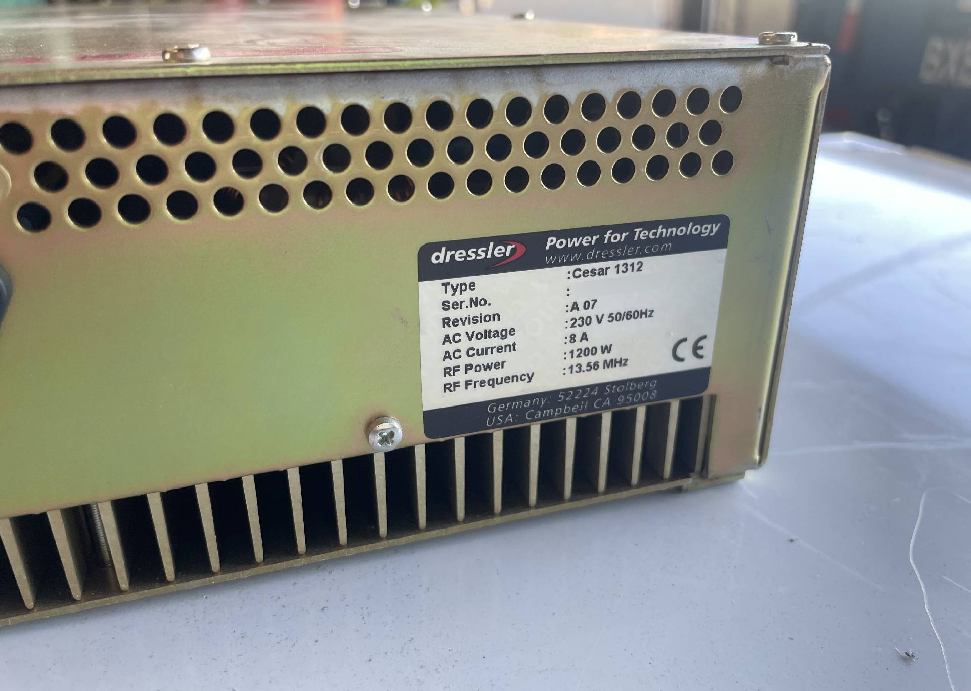 Photo Used ADVANCED ENERGY / DRESSLER Cesar 1312 For Sale