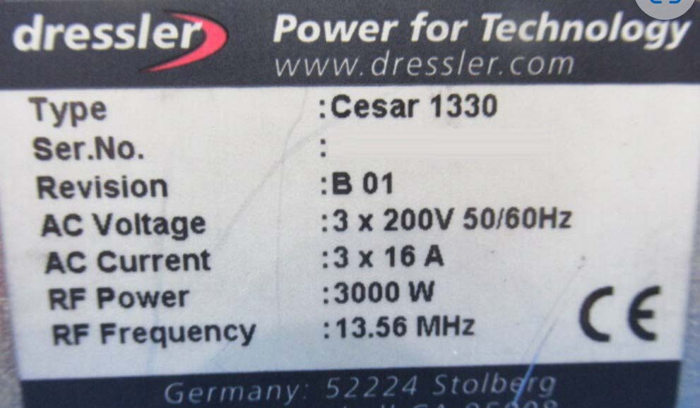 圖為 已使用的 ADVANCED ENERGY / DRESSLER Cesar 1330 待售
