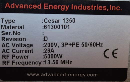フォト（写真） 使用される ADVANCED ENERGY / DRESSLER Cesar 1350 販売のために