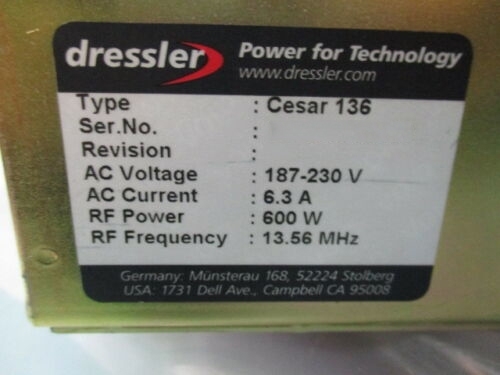 图为 已使用的 ADVANCED ENERGY / DRESSLER Cesar 136 待售
