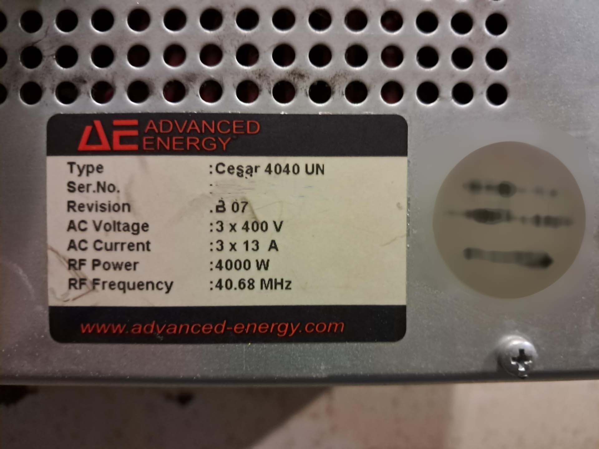 Photo Used ADVANCED ENERGY / DRESSLER Cesar 4040 UN For Sale