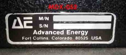ADVANCED ENERGY MDX-052 #9168956