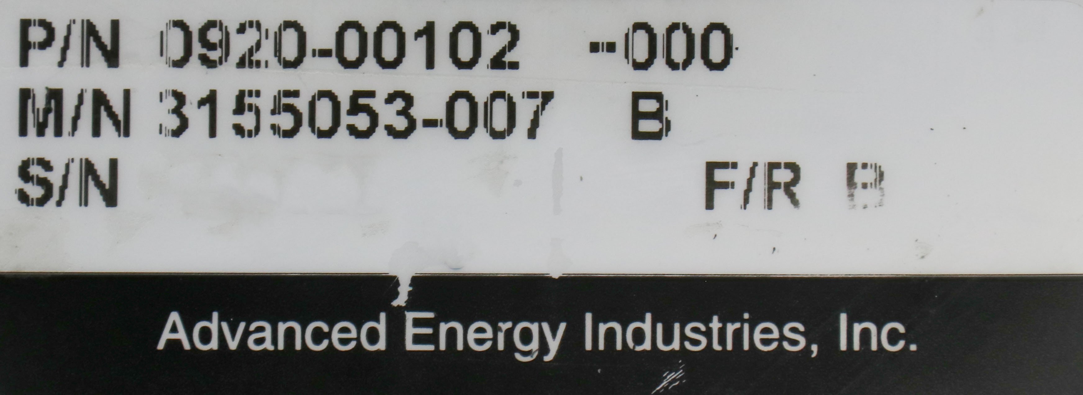 フォト（写真） 使用される ADVANCED ENERGY RFG 2000-2V 販売のために