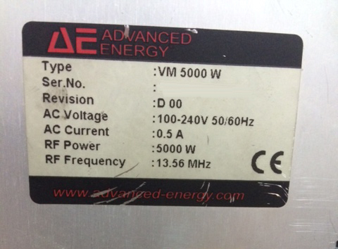 Photo Used ADVANCED ENERGY VM 5000W For Sale