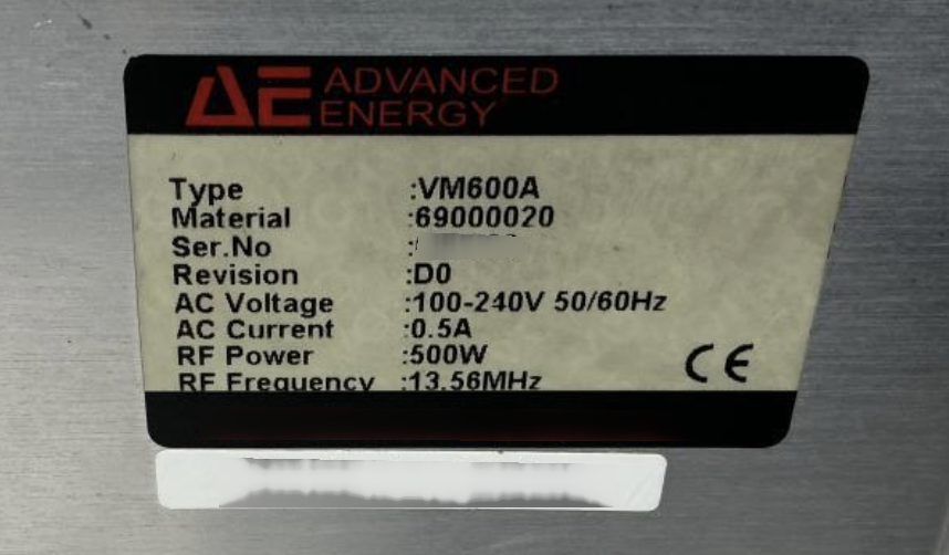 圖為 已使用的 ADVANCED ENERGY VM 600A 待售