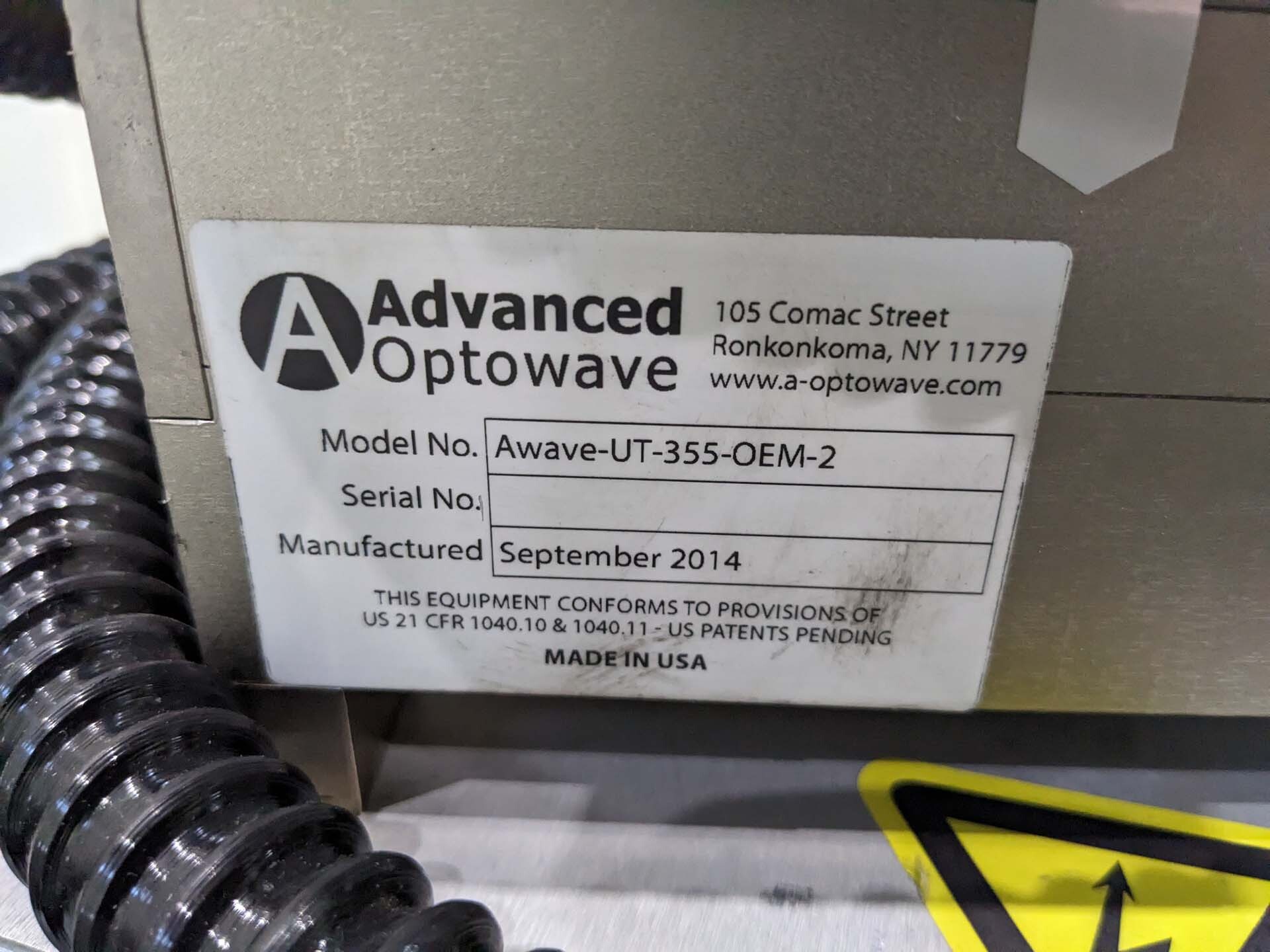 Photo Used ADVANCED OPTOWAVE AWAVE-UT-355-OEM-2 For Sale