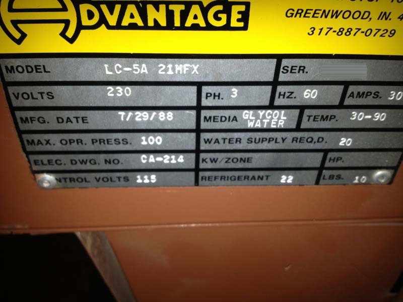 Photo Used ADVANTAGE ENGINEERING LC-5A 21mfx For Sale
