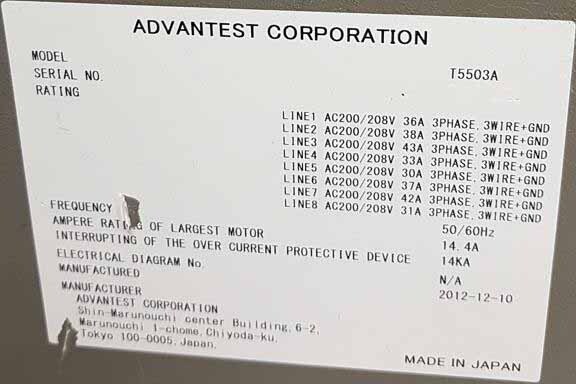 图为 已使用的 ADVANTEST T 5503A 待售