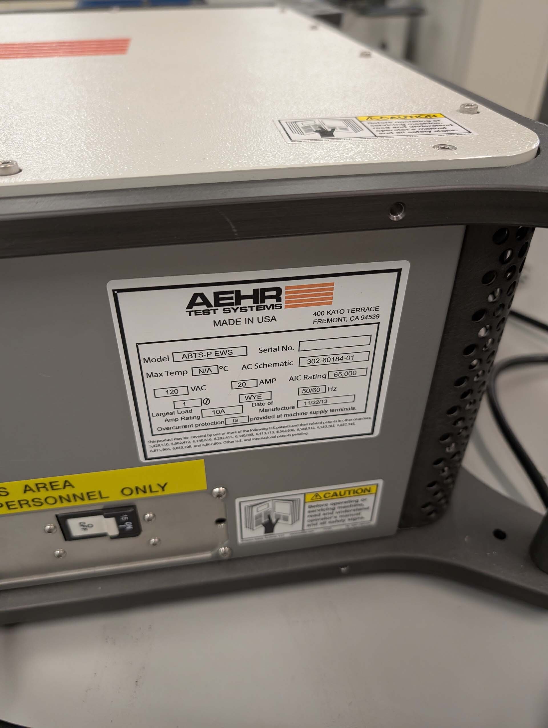 圖為 已使用的 AEHR ABTS-P EWS 待售