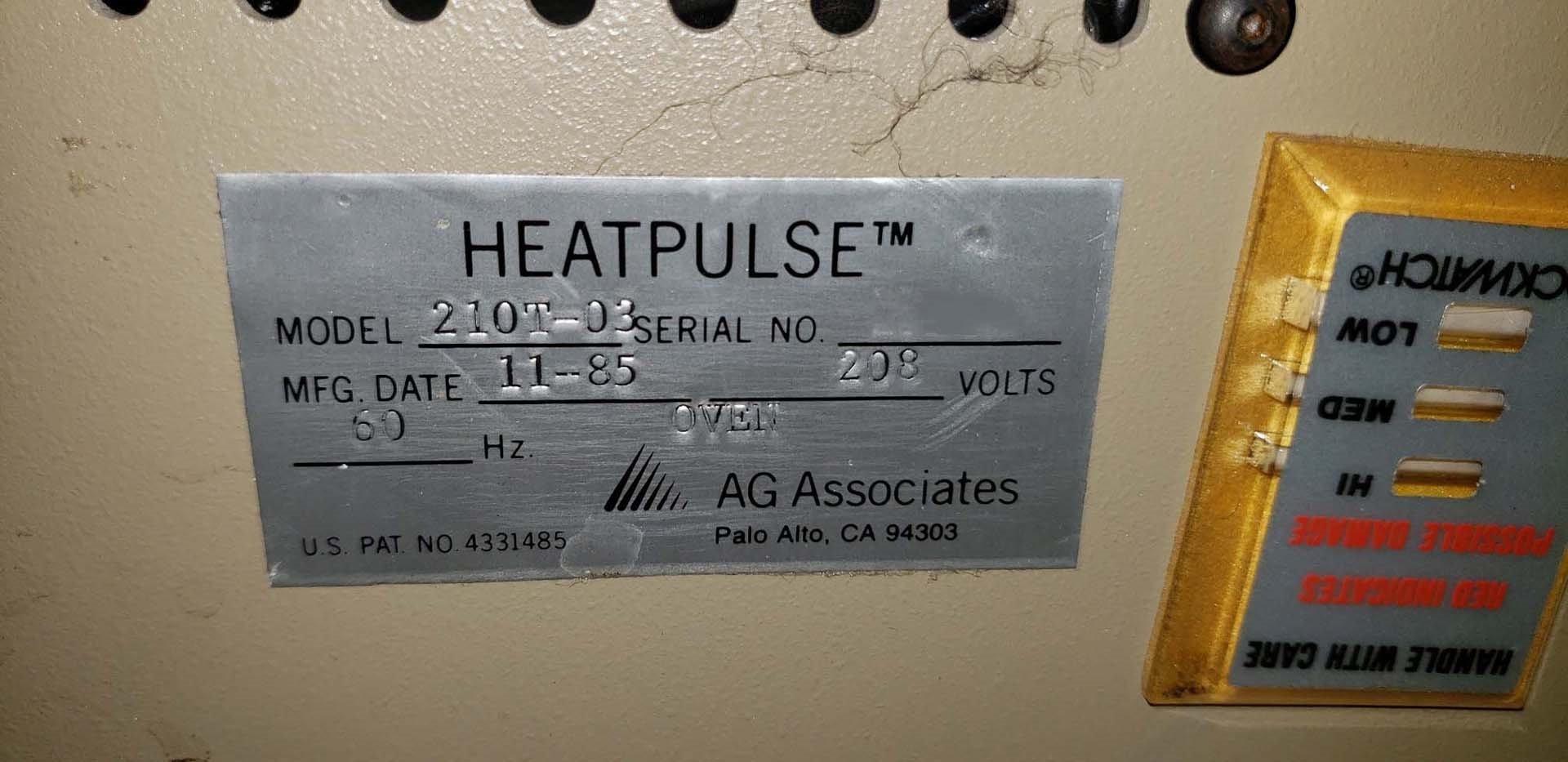 フォト（写真） 使用される AG ASSOCIATES Heatpulse 210T-03 販売のために