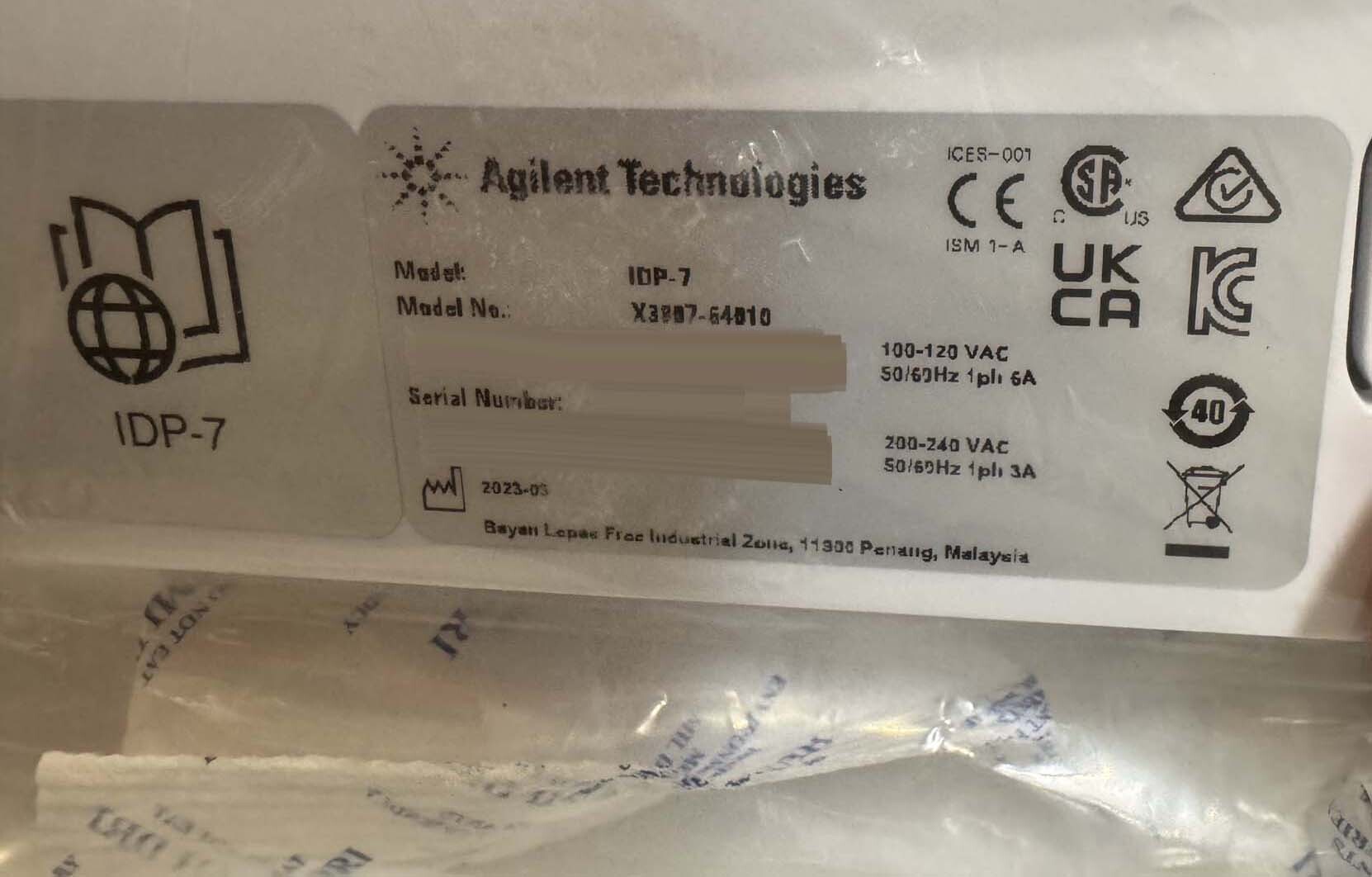 Foto Verwendet AGILENT / HP / HEWLETT-PACKARD / KEYSIGHT / VARIAN IDP-7 Zum Verkauf