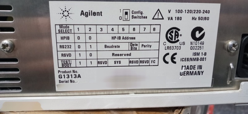 フォト（写真） 使用される AGILENT / HP / HEWLETT-PACKARD / KEYSIGHT 1100 / G1313A 販売のために