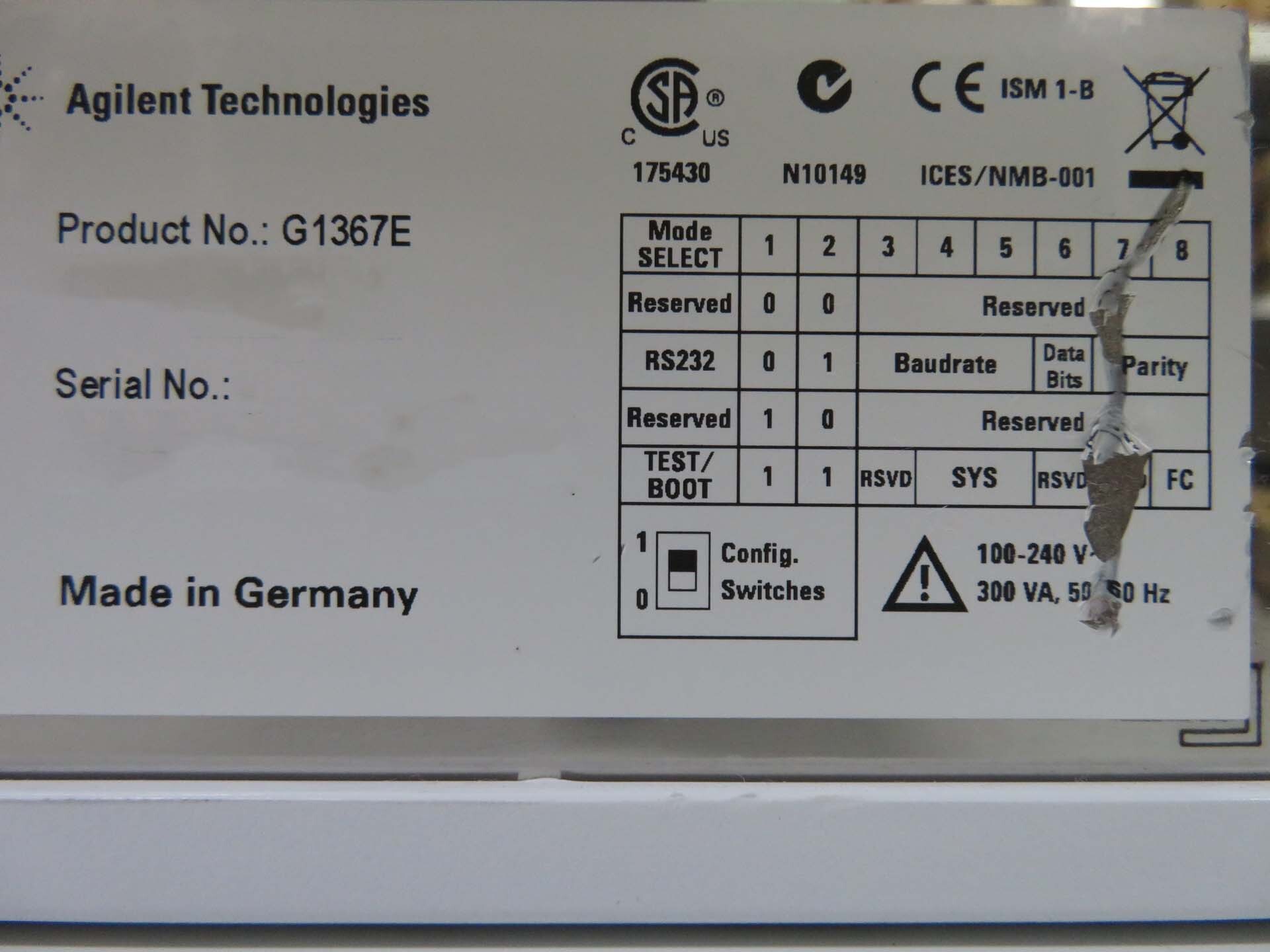 Photo Used AGILENT / HP / HEWLETT-PACKARD / KEYSIGHT 1260 Infinity For Sale