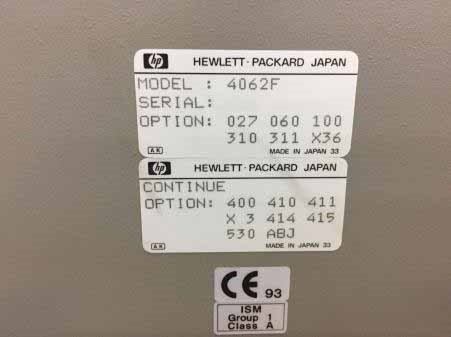 Photo Used AGILENT / HP / HEWLETT-PACKARD / KEYSIGHT 4062F For Sale