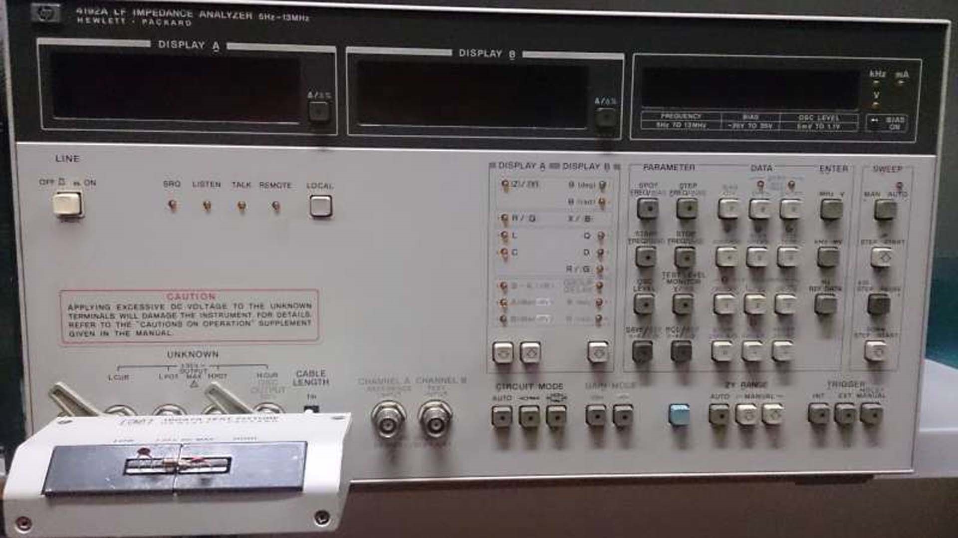 Photo Used AGILENT / HP / HEWLETT-PACKARD / KEYSIGHT 4192A For Sale