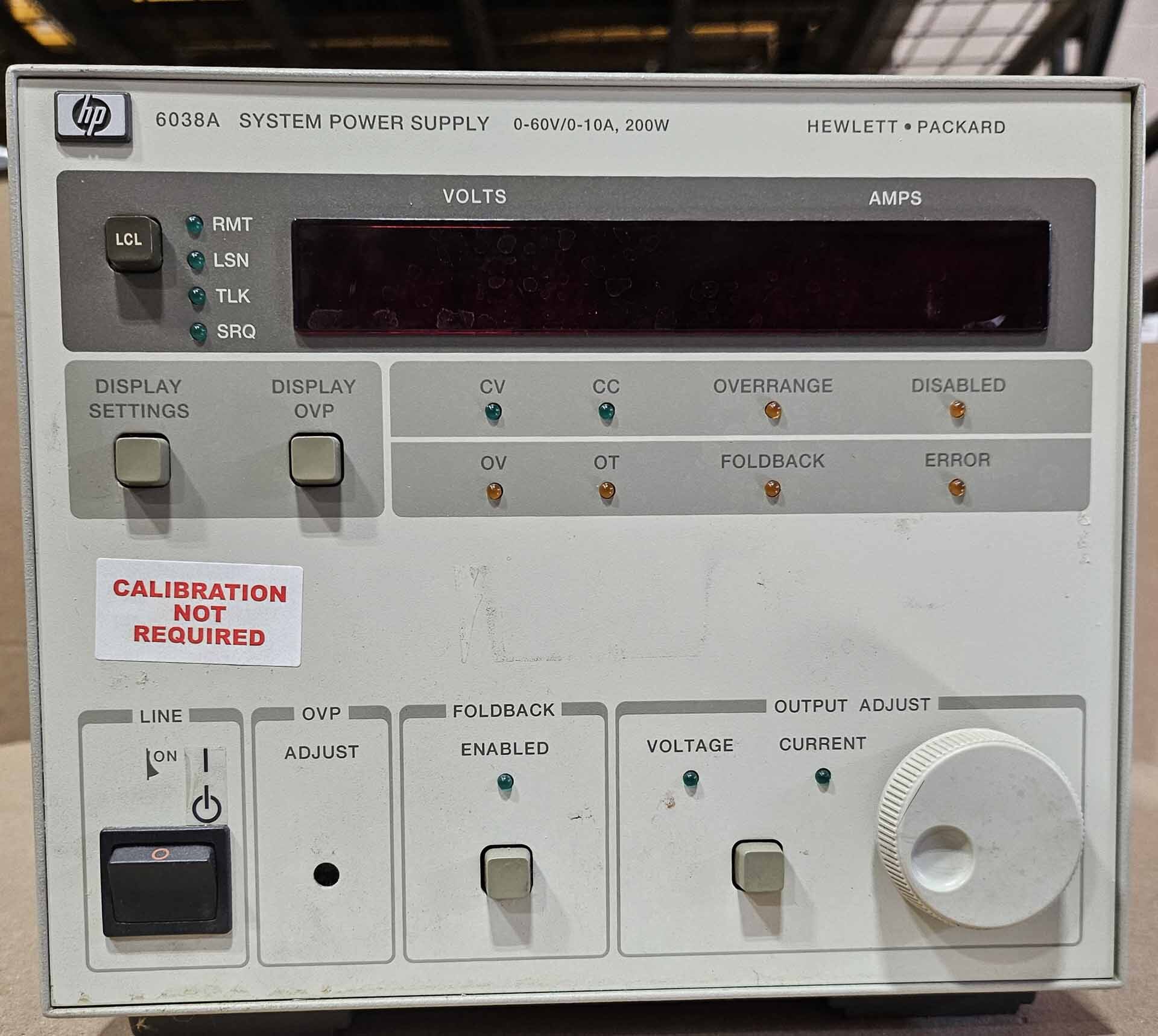 Photo Used AGILENT / HP / HEWLETT-PACKARD / KEYSIGHT 6038A For Sale