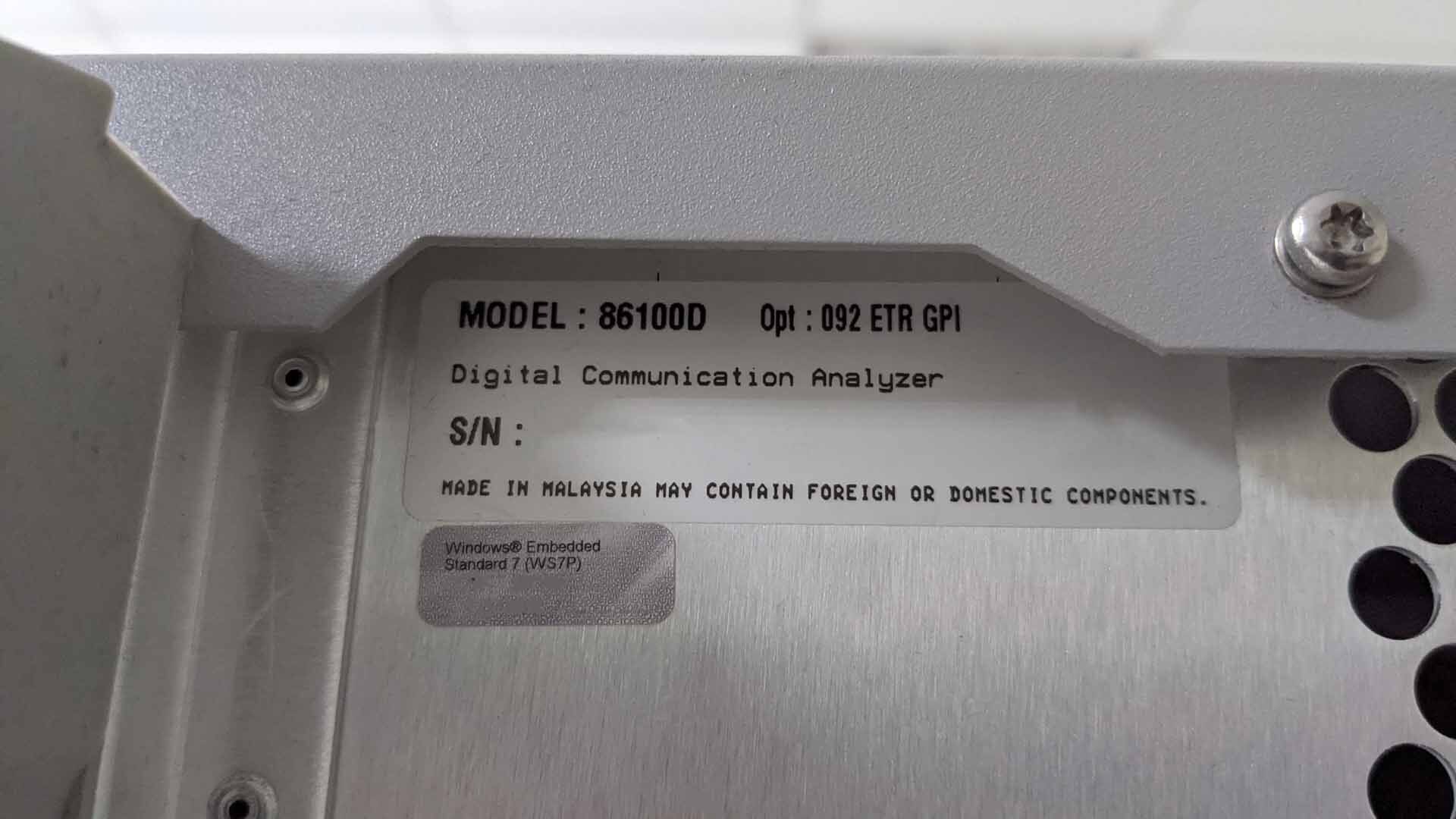 圖為 已使用的 AGILENT / HP / HEWLETT-PACKARD / KEYSIGHT 86100D 待售