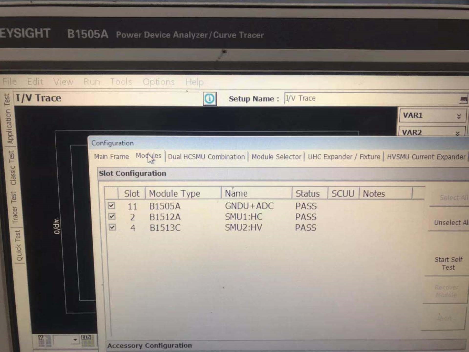 图为 已使用的 AGILENT / HP / HEWLETT-PACKARD / KEYSIGHT B1505A 待售