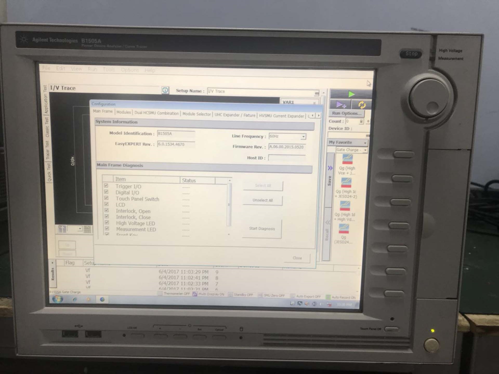 사진 사용됨 AGILENT / HP / HEWLETT-PACKARD / KEYSIGHT B1505A 판매용