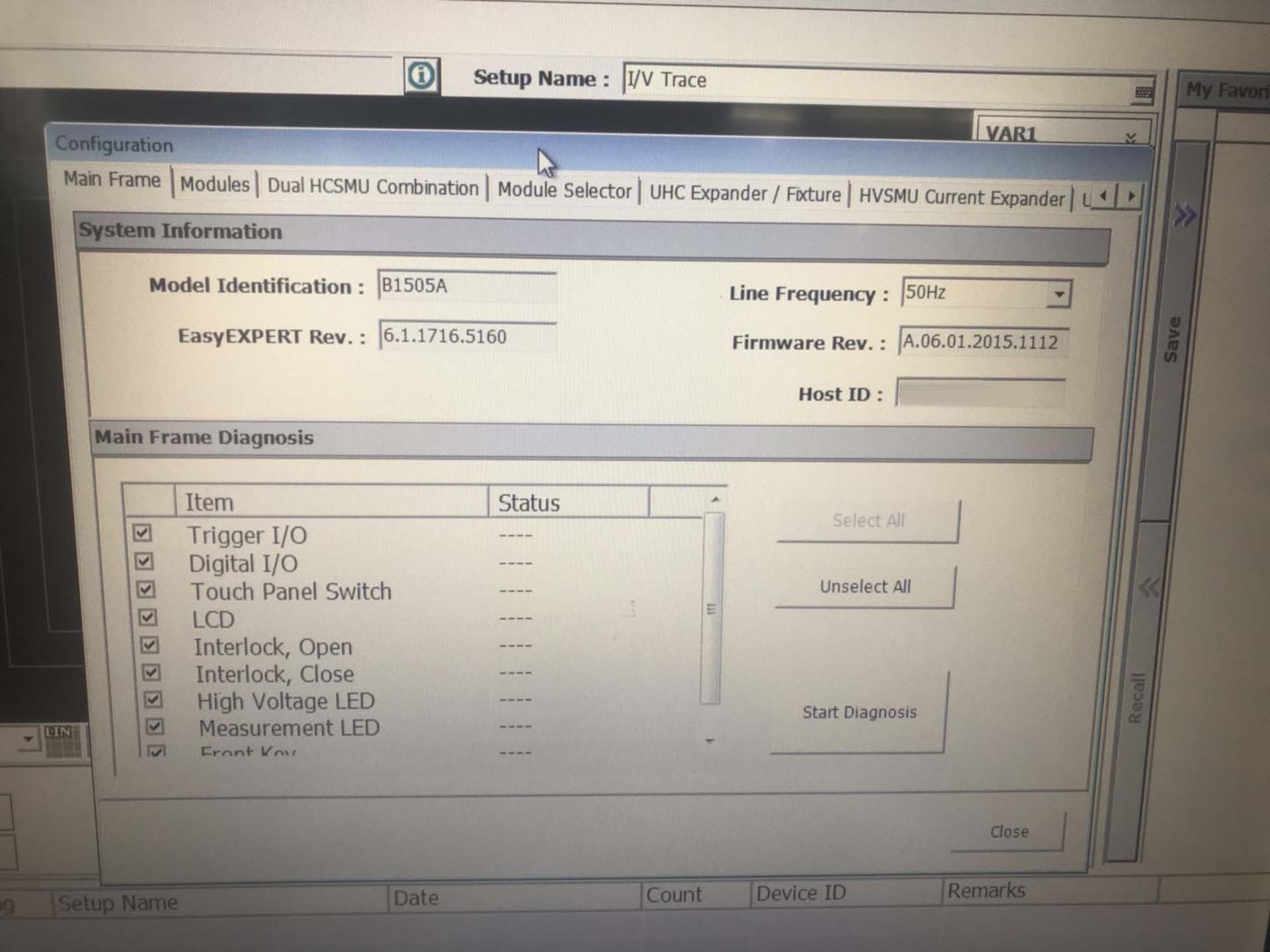 사진 사용됨 AGILENT / HP / HEWLETT-PACKARD / KEYSIGHT B1505A 판매용