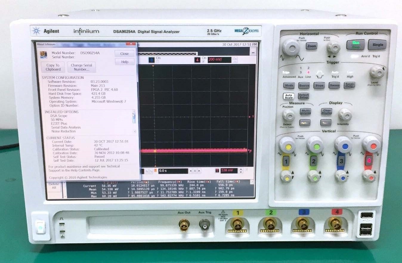 圖為 已使用的 AGILENT / HP / HEWLETT-PACKARD / KEYSIGHT DSA 90254A 待售