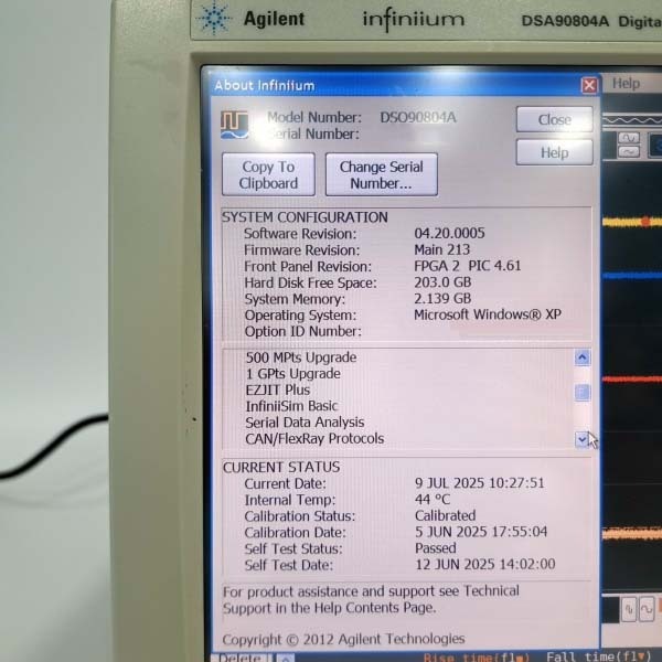 圖為 已使用的 AGILENT / HP / HEWLETT-PACKARD / KEYSIGHT DSA 90804A 待售