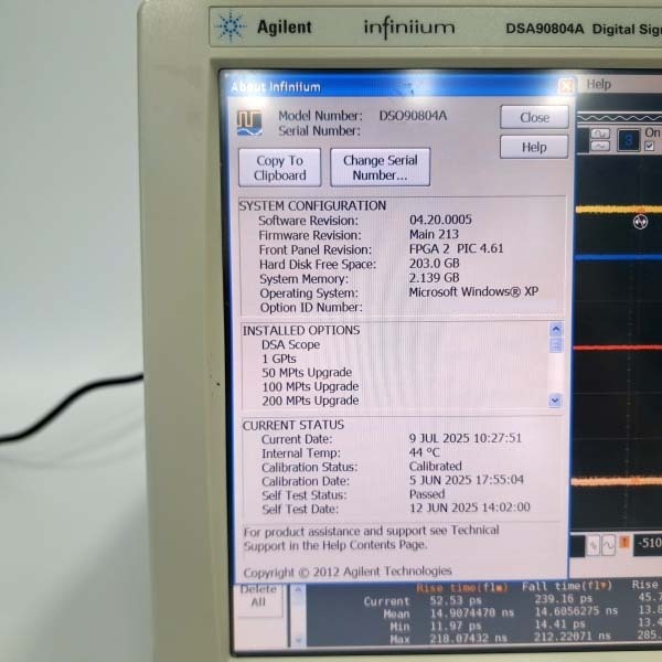 圖為 已使用的 AGILENT / HP / HEWLETT-PACKARD / KEYSIGHT DSA 90804A 待售