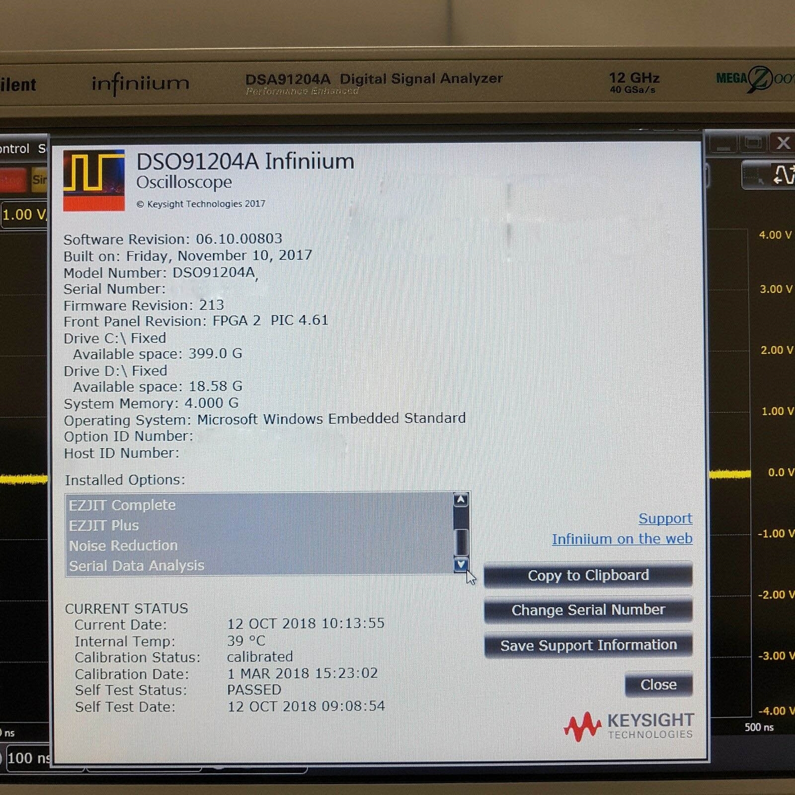 フォト（写真） 使用される AGILENT / HP / HEWLETT-PACKARD / KEYSIGHT DSA 91204A 販売のために