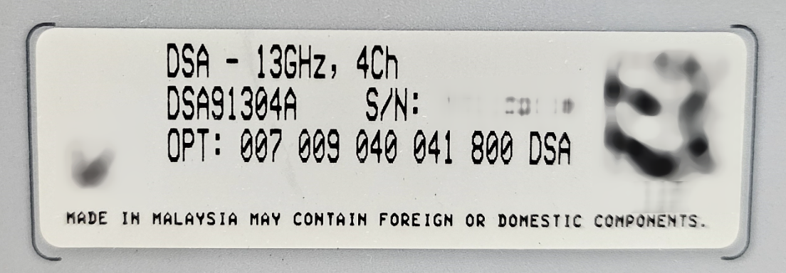 Photo Used AGILENT / HP / HEWLETT-PACKARD / KEYSIGHT DSA 91304A For Sale