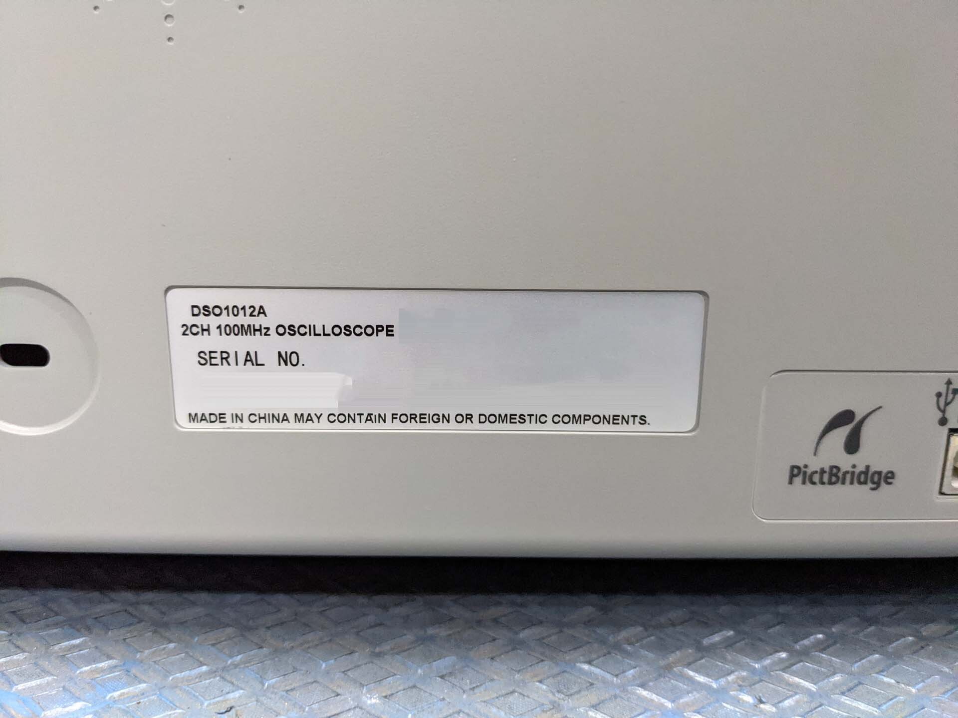 Photo Used AGILENT / HP / HEWLETT-PACKARD / KEYSIGHT DSO1012A For Sale