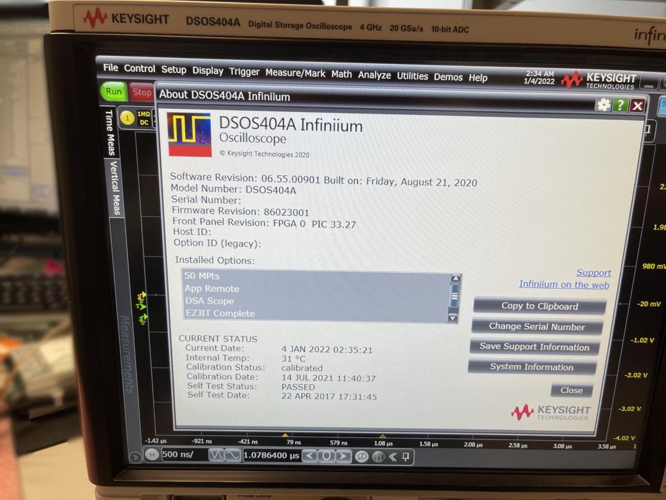 사진 사용됨 AGILENT / HP / HEWLETT-PACKARD / KEYSIGHT DSOS404A Infiniium 판매용