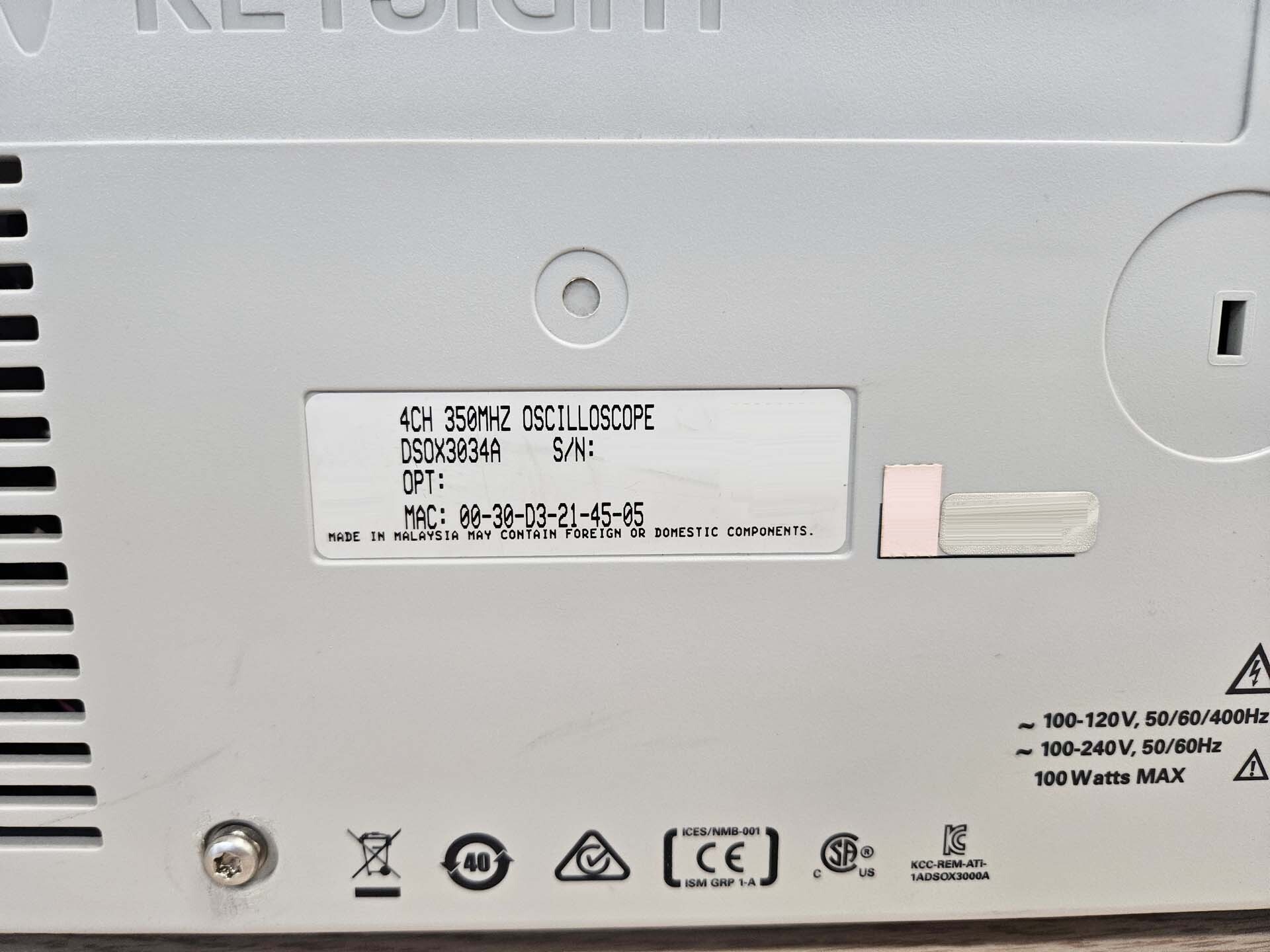 사진 사용됨 AGILENT / HP / HEWLETT-PACKARD / KEYSIGHT DSOX3034A 판매용