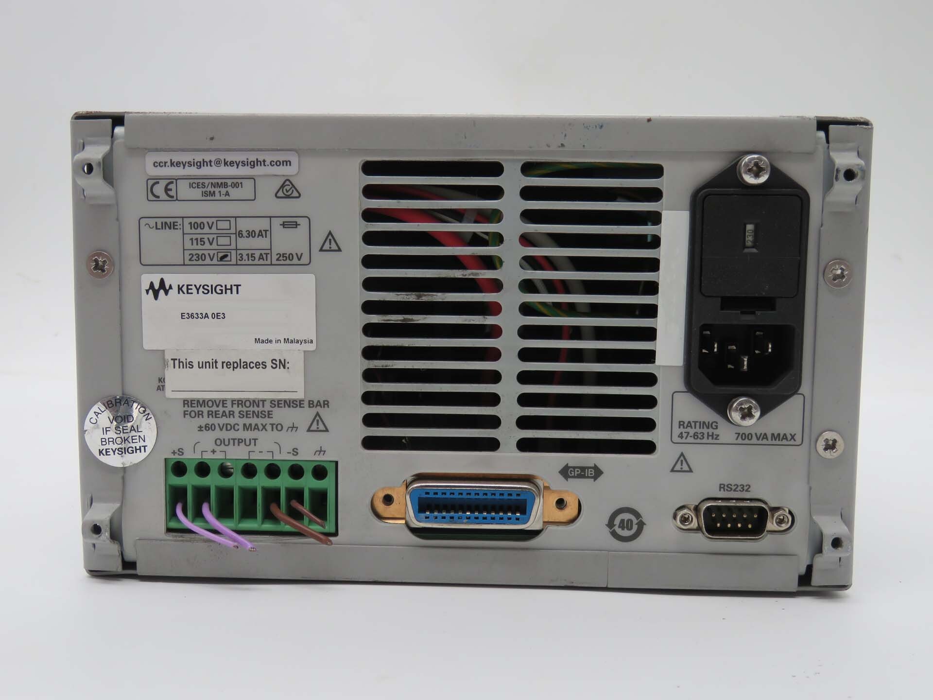 Foto Verwendet AGILENT / HP / HEWLETT-PACKARD / KEYSIGHT E3633A Zum Verkauf