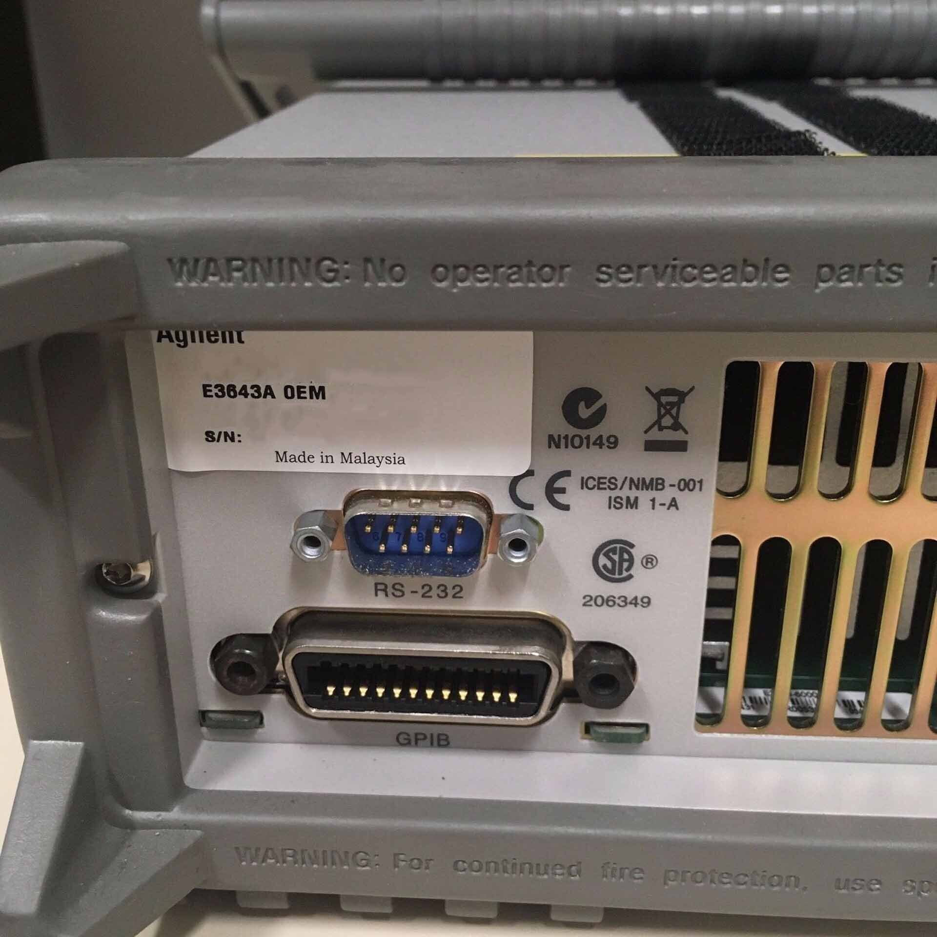 Photo Used AGILENT / HP / HEWLETT-PACKARD / KEYSIGHT E3643A For Sale