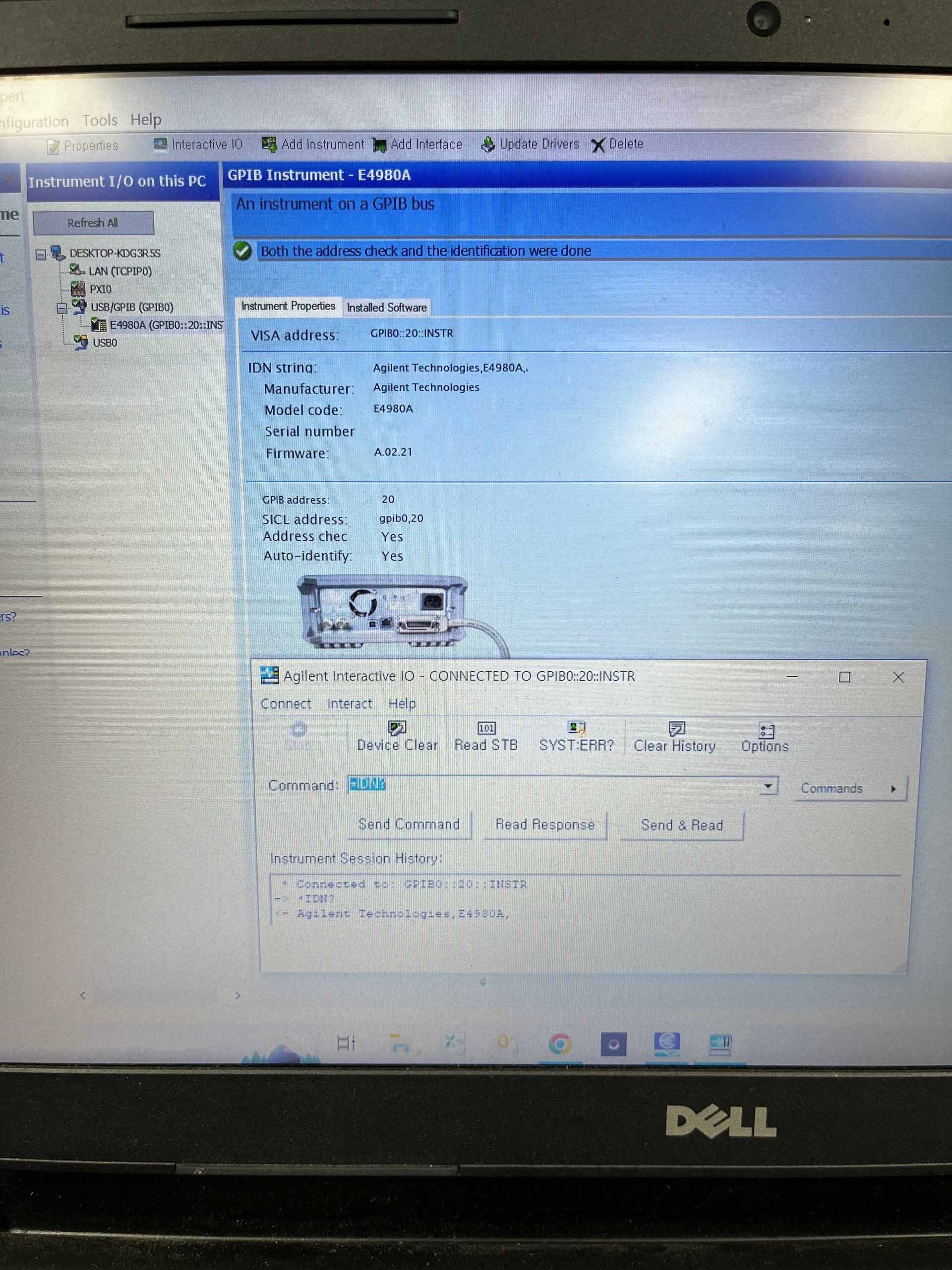 Foto Verwendet AGILENT / HP / HEWLETT-PACKARD / KEYSIGHT E4980A Zum Verkauf