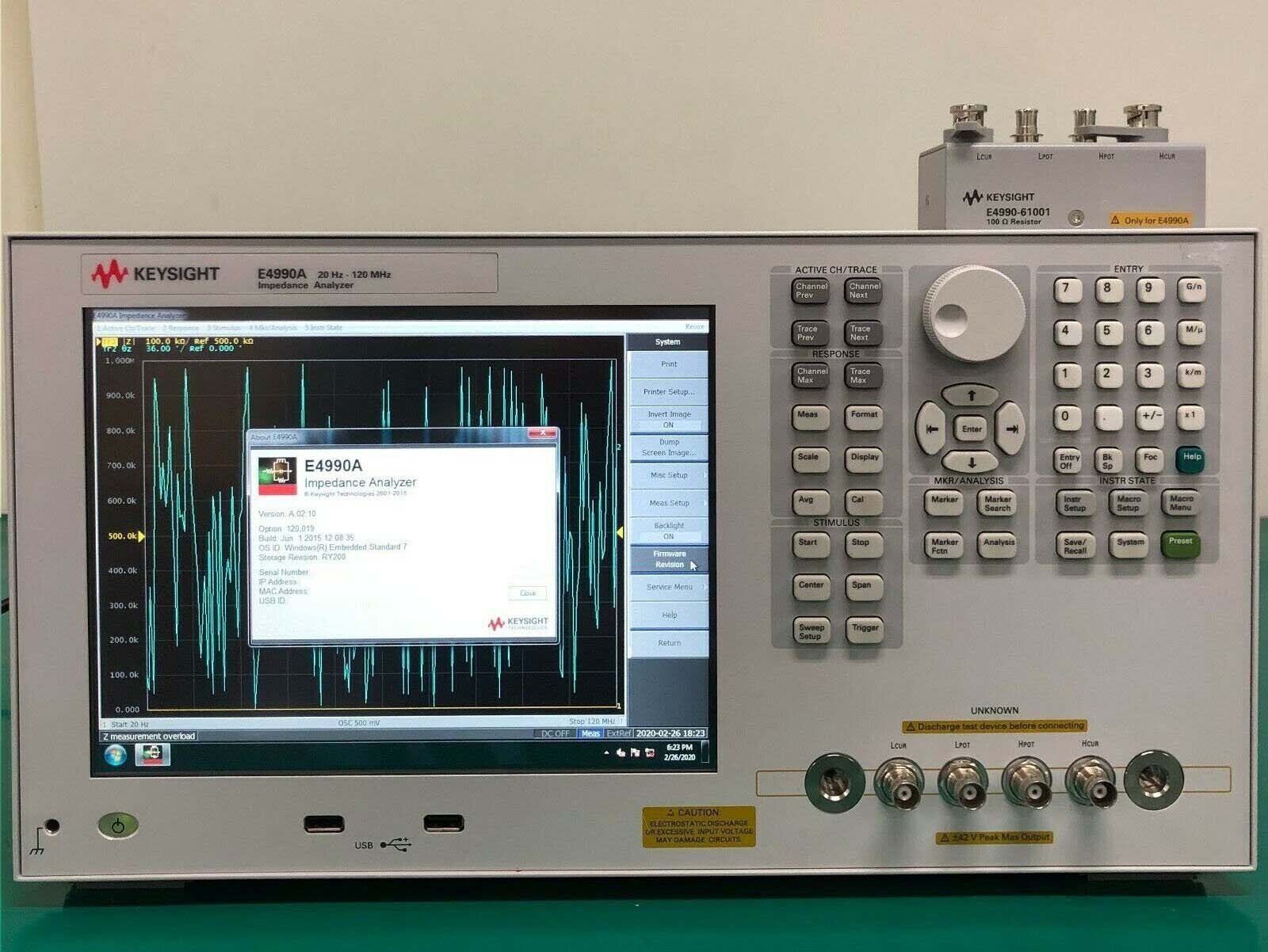 Foto Verwendet AGILENT / HP / HEWLETT-PACKARD / KEYSIGHT E4990A Zum Verkauf