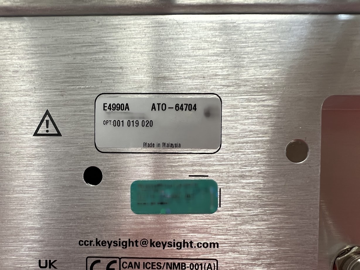 Foto Verwendet AGILENT / HP / HEWLETT-PACKARD / KEYSIGHT E4990A Zum Verkauf